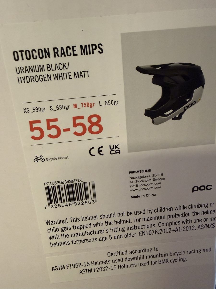 Poc Caschi: POC Otocon Race MIPS Size: 55-58 M – Nuovo e nell'imballaggio originale da Grächen venduto da Range725 1