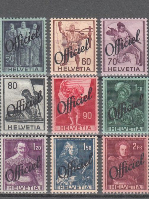 Alle Briefmarken: SBK D ll 55 - 63 * – Gebraucht aus Bürglen TG von StampGraf