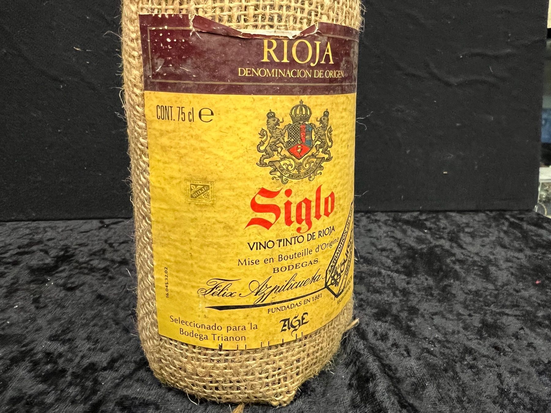 Vino: RIOJA SIGLO 1981 – Nuovo (secondo la descrizione) da Genève venduto da Leboucheoreilles 2