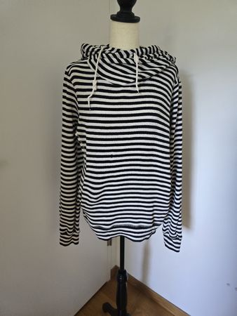 Scotch & Soda Stricksweater S Schwarz Weiss Gestreift Hoodie