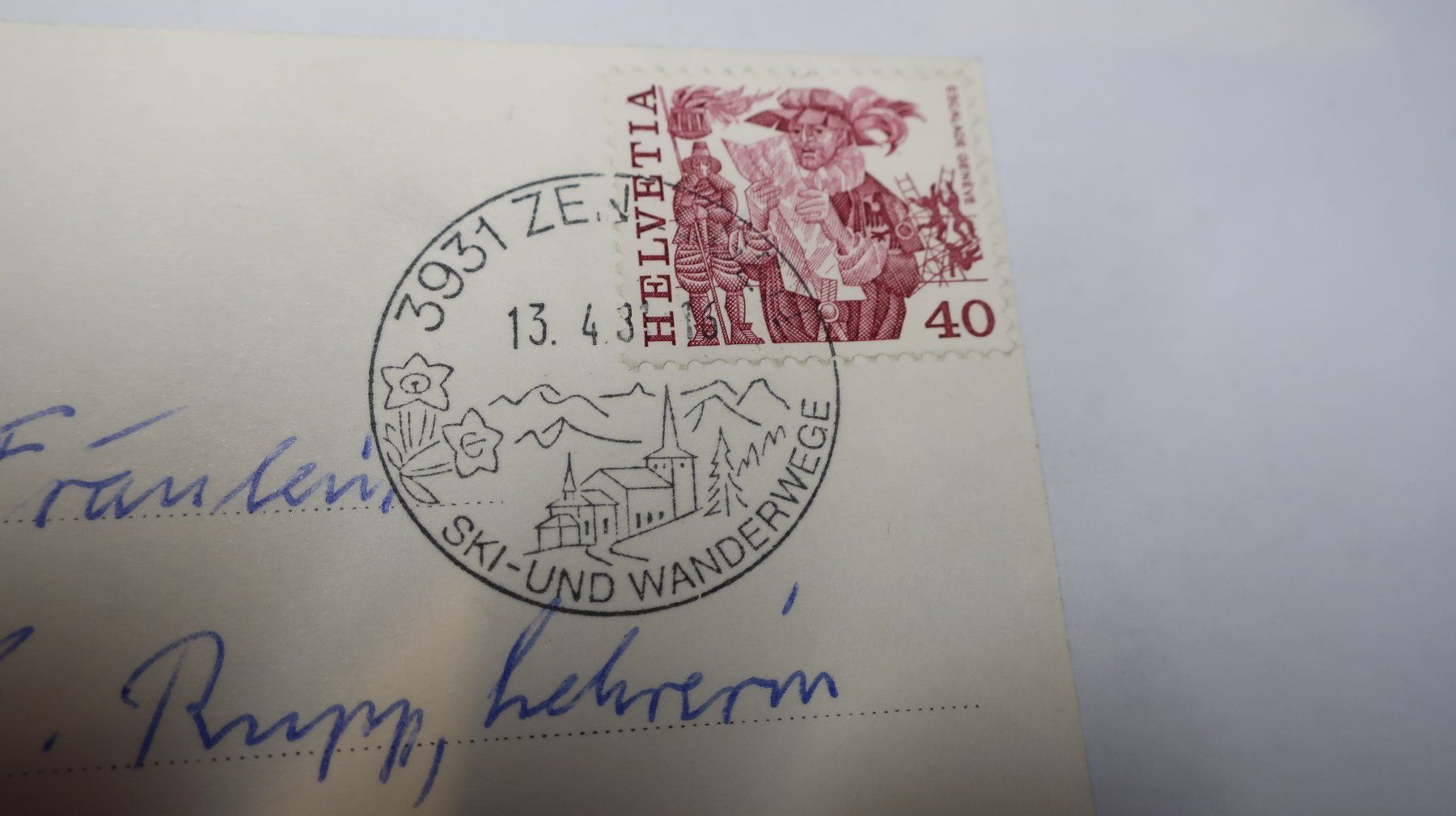Ansichtskarten: Zeneggen Multivues  1981 – Gebraucht aus Cormoret von Pascalll2001 3