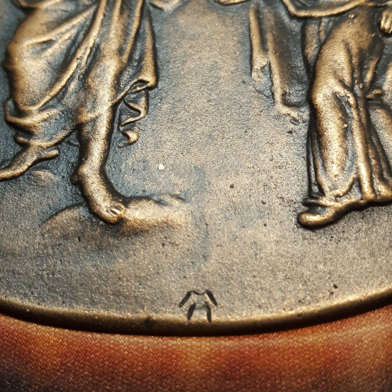 Medaglie: Medaille, Orpheus und Eurydike, Relief, 87 mm, oval, Bronze – Usato da Rieden SG venduto da res1291 4