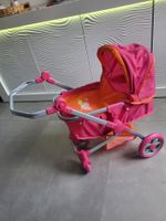 Poussette pour poupée rose et orange, bon état