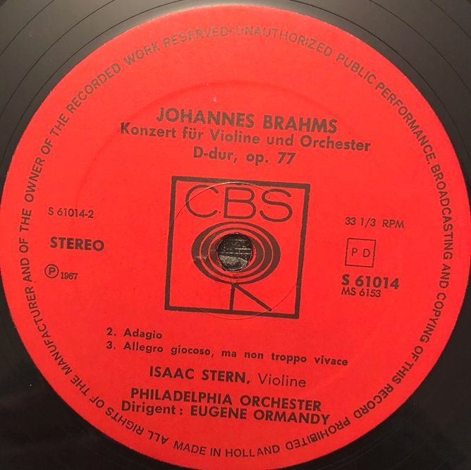 Schallplatten: Brahms – Violinkonzert (LP, Isaac Stern / Ormandy) – Gebraucht aus Grüningen von azulamarillo_vinyl 3