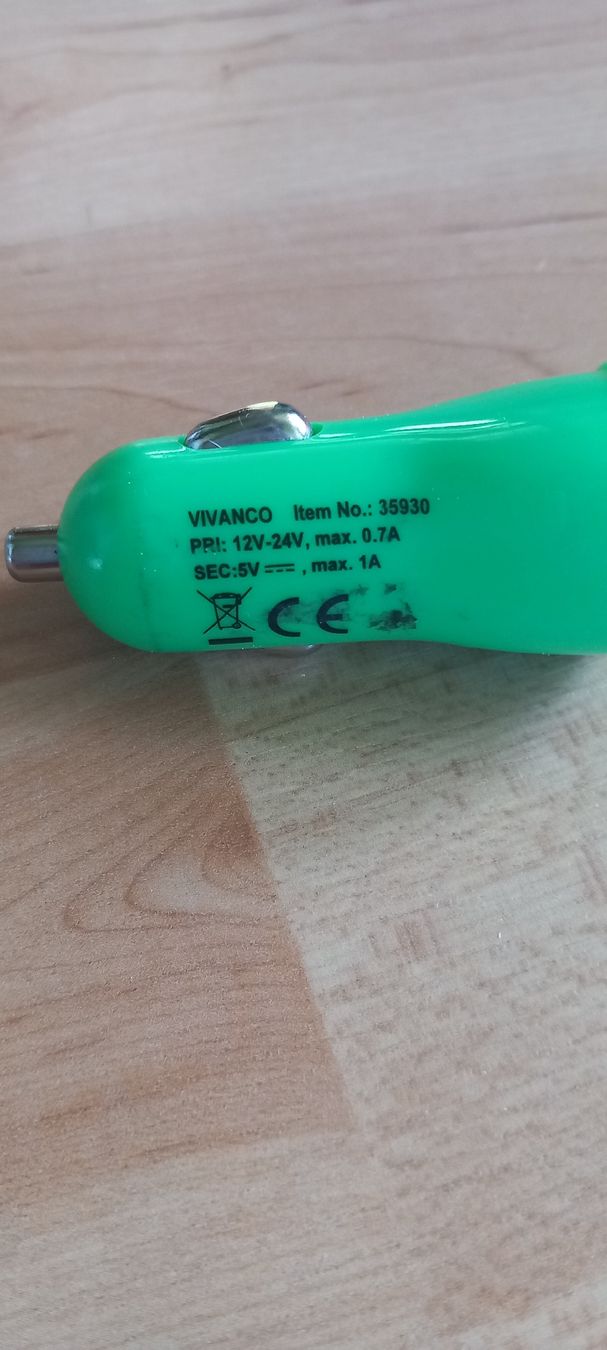 Caricabatterie: Vivanco USB-Ladegerät fürs Auto, Grün – Usato da Ebnat-Kappel venduto da blazzi 1