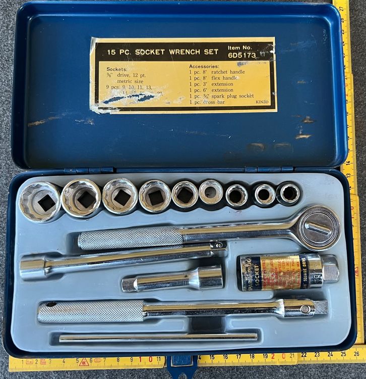 Starrett Steckschlüsselsatz – 6-kant, T-Griff, Kugelsystem – 5/40.6 Cm, 29 Cm Lang