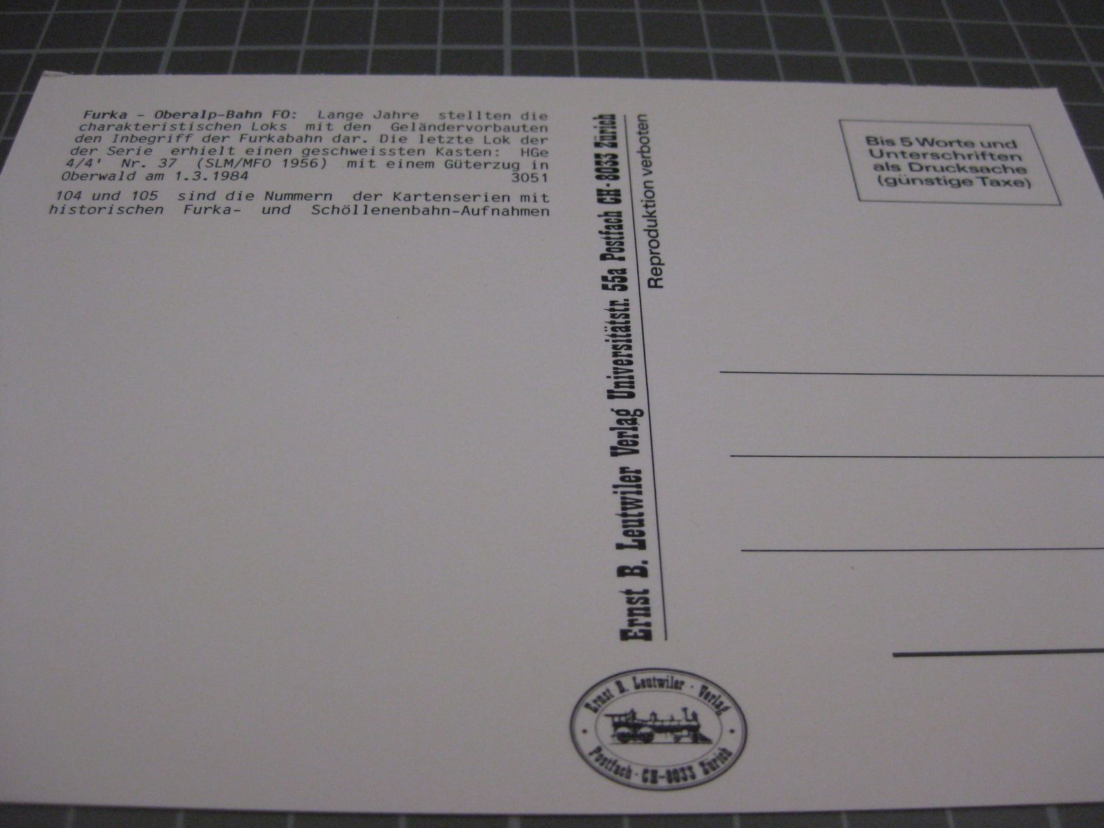 Cartoline postali: AK Oberwald mit Gepäck Extrazug – Nuovo (secondo la descrizione) da Malters venduto da Marosko 1