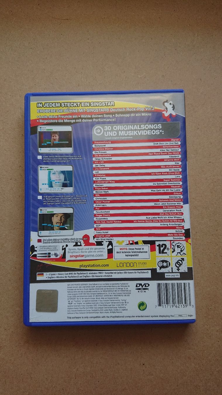 Giochi: Singstar Deutsch Rock-Pop Vol.2 PS2  – Usato da Chur venduto da FreakofRarity 1