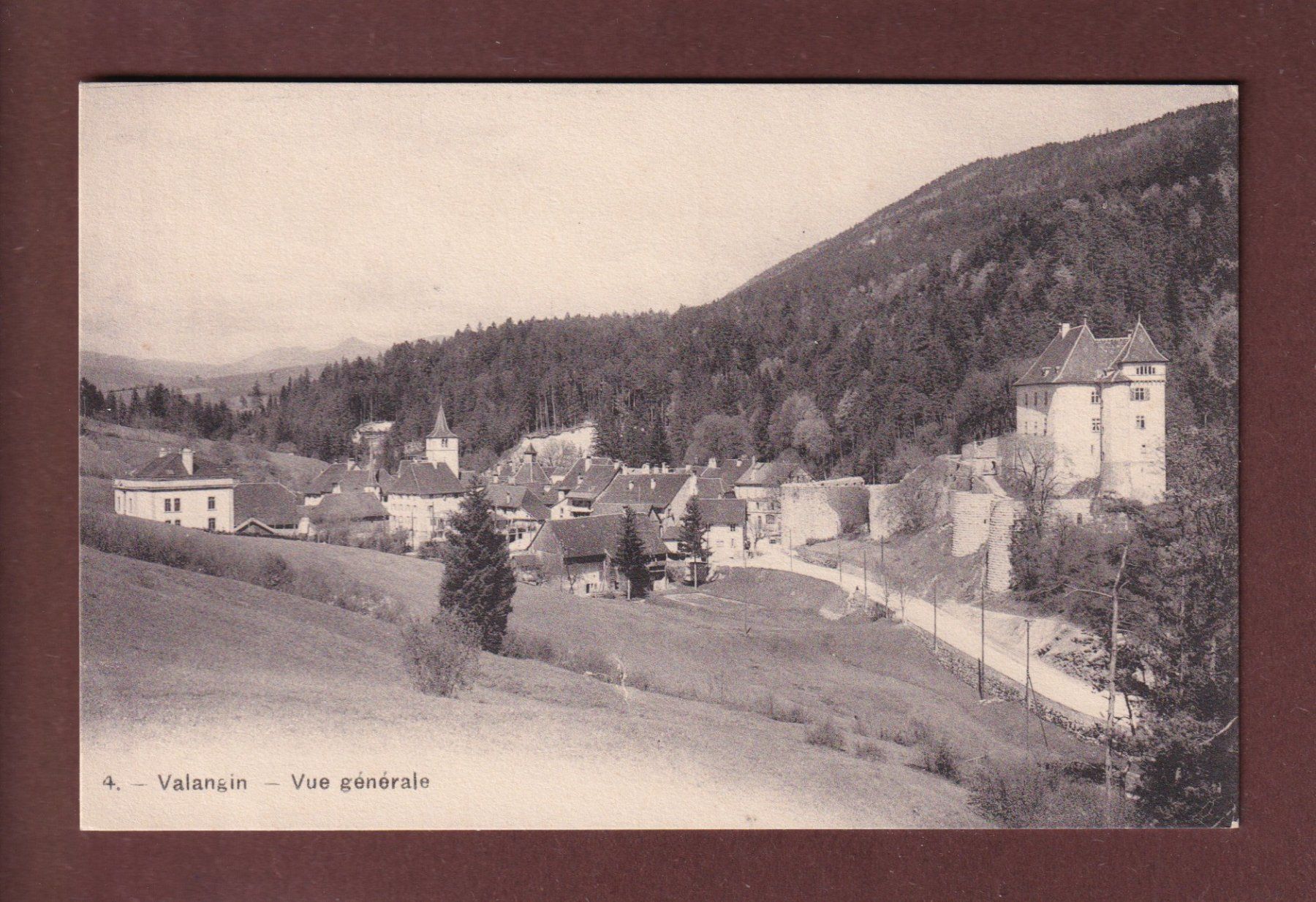 Ansichtskarten: VALANGIN - Vue générale – Gebraucht aus Pully von nicecards