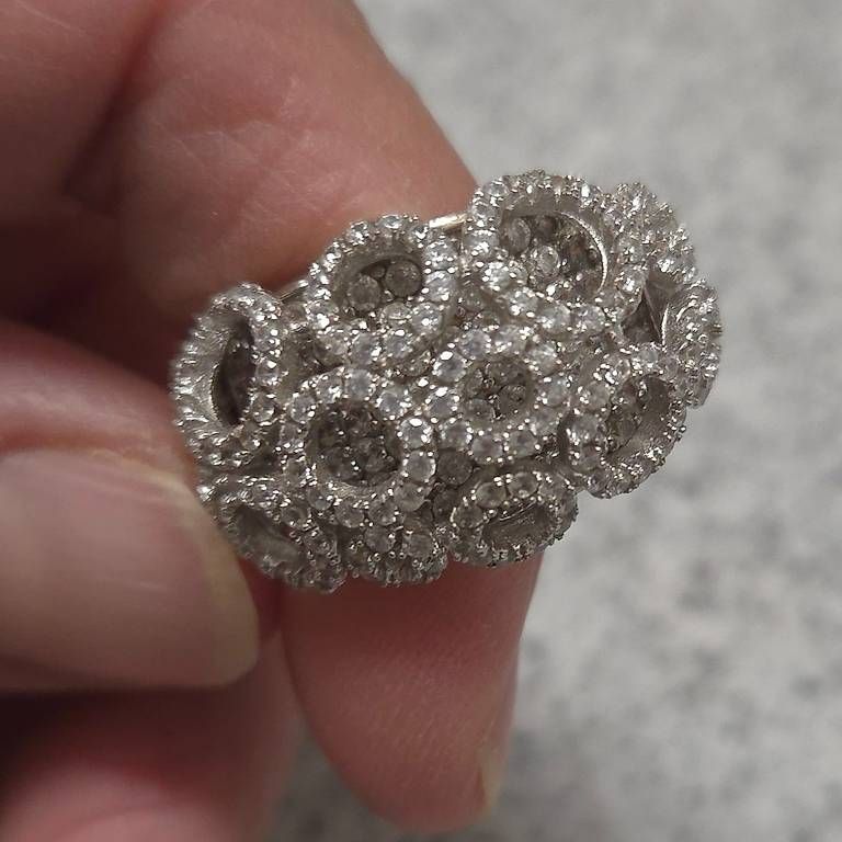 Anelli: Schöner Silber Ring mit Zirkonia – Usato da Zürich venduto da Ste87R 2