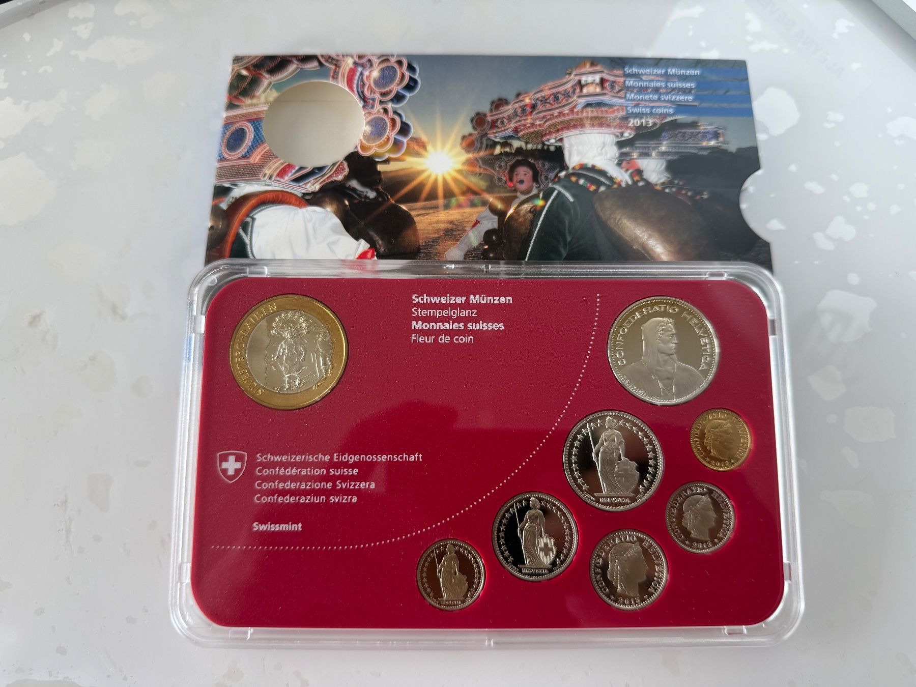 Tutti le monete: Schweizer Münzsatz 2013  Stempelglanz – Nuovo (secondo la descrizione) da Wallisellen venduto da SWISS_SILVER1 1