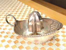 Antike versilberte Entsafter, Zitruspresse um 1900j Top