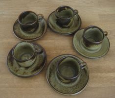 5 Stk. Espresso Tassen m. Unterteller Langenthal Sahara