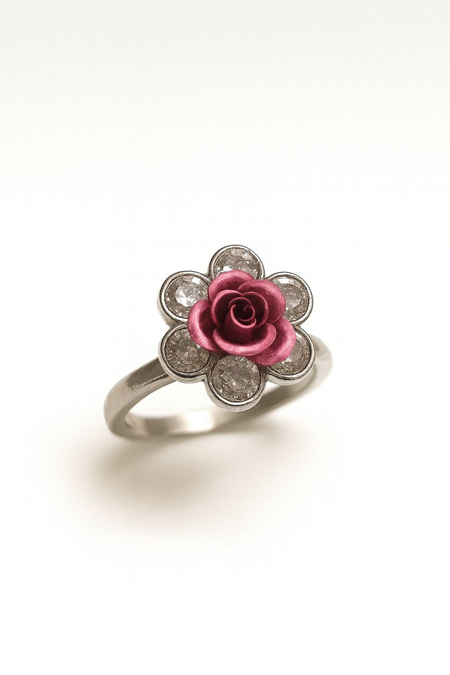 Ringe: Bague fantaisie rose fleur ajustable – Neu (gemäss Beschreibung) aus Territet von Cenh
