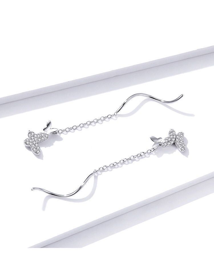 Orecchini pendenti & Orecchini a lobo: silber schmetterling ohrstecker – Nuovo e nell'imballaggio originale da St. Gallen venduto da yatoot26 2