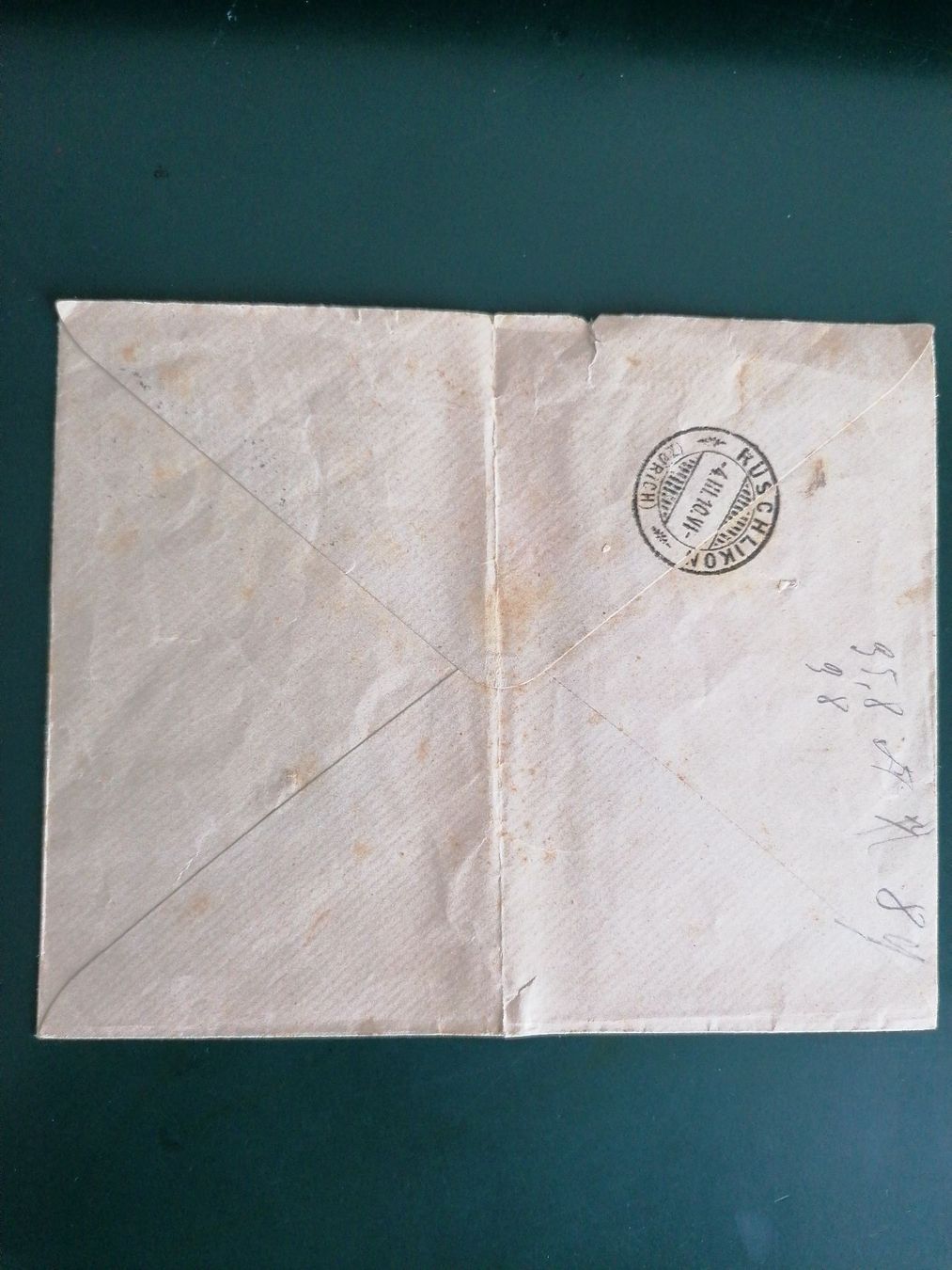 Alle Briefmarken: Ganzsache Helvetia 1910 – Gebraucht aus zumikon von lotegrandote 1