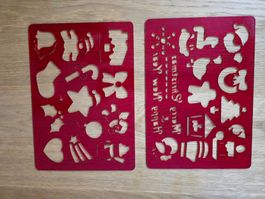 2x Motiv-Schablone Weihnachten