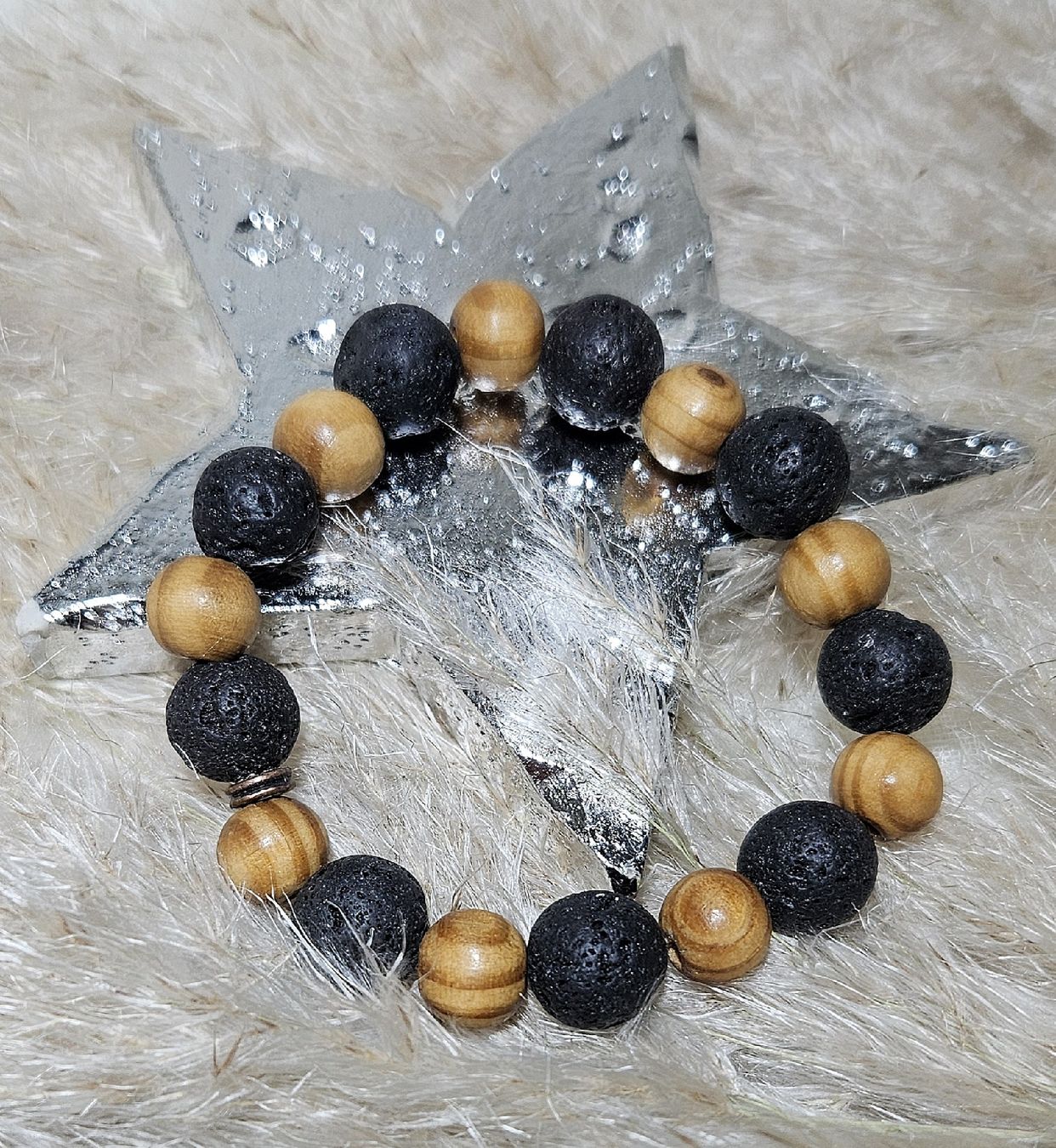 Armbänder & -reifen: Holz-Lavastein Armk. - Spendenaktion – Neu (gemäss Beschreibung) aus Unterkulm von Nachtigall 2