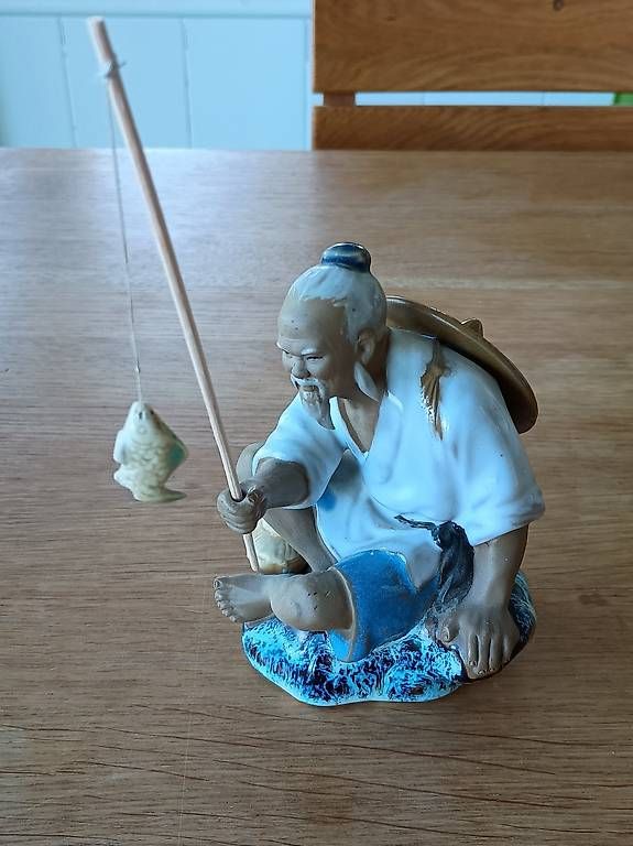 Figuren: Porzellan Figur alter chinesischer Mann – Gebraucht aus Hondrich von michhamb