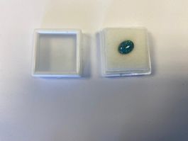 Opal blau gruen geschliffen in Aufbewahrungsbox Neu 6mm x 8m