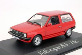 VW Polo II Steilheck Phase I 1981-1990 rot / schwarz    1:43