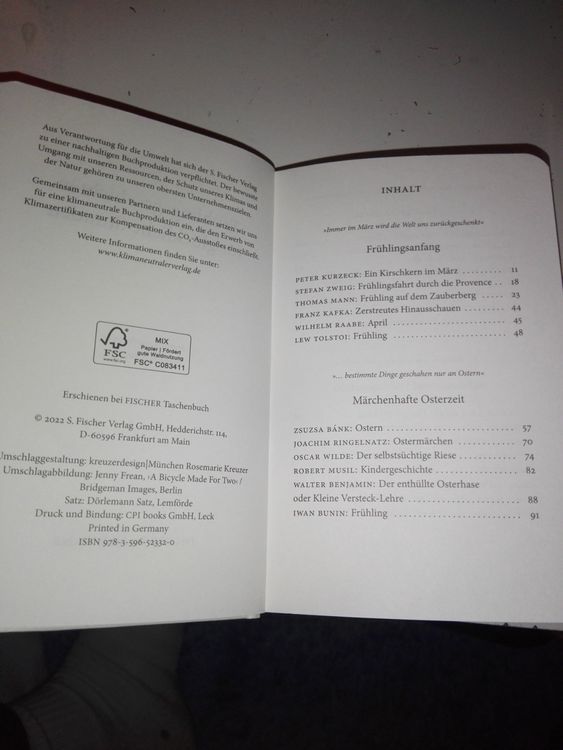 Libri: Fischer Verlag: Frühlingsgeschichten – Usato da Ennetbaden venduto da miboo 2