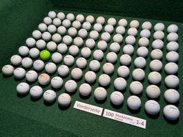 100 gebrauchte Golfbälle Markenmix „Spezial“ (Set 011)