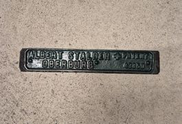 Metall Schild Maschienenfabrik kein Emailschild