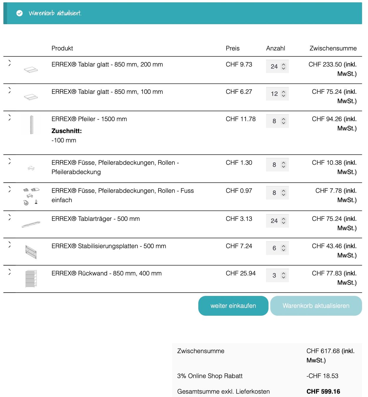 Errex Étagères: Regalsystem Errex mit Holzplatte als Abdeckung – D'occasion à Zürich par wme_n5yf 5