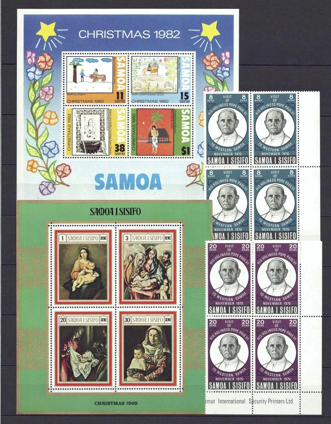 Tutti i francobolli: Samoa Weihnachtsblocks/Marken ** u FDCs – Usato da Basel venduto da Pfefferschootte 1