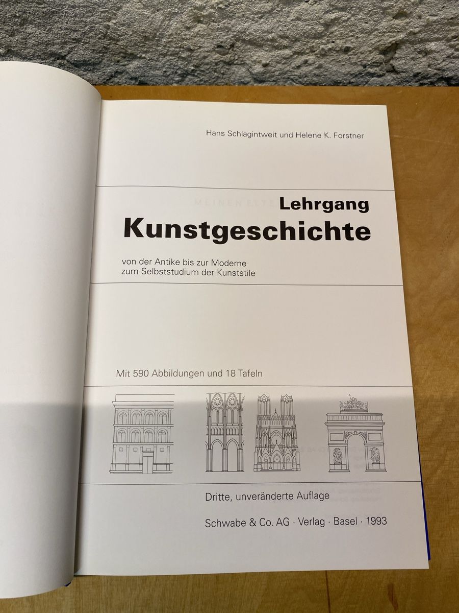 Bücher: Buch: Lehrgang Kunstgeschichte - Schlagintweit/Forstner – Gebraucht aus St.Gallen von kingsamas 4