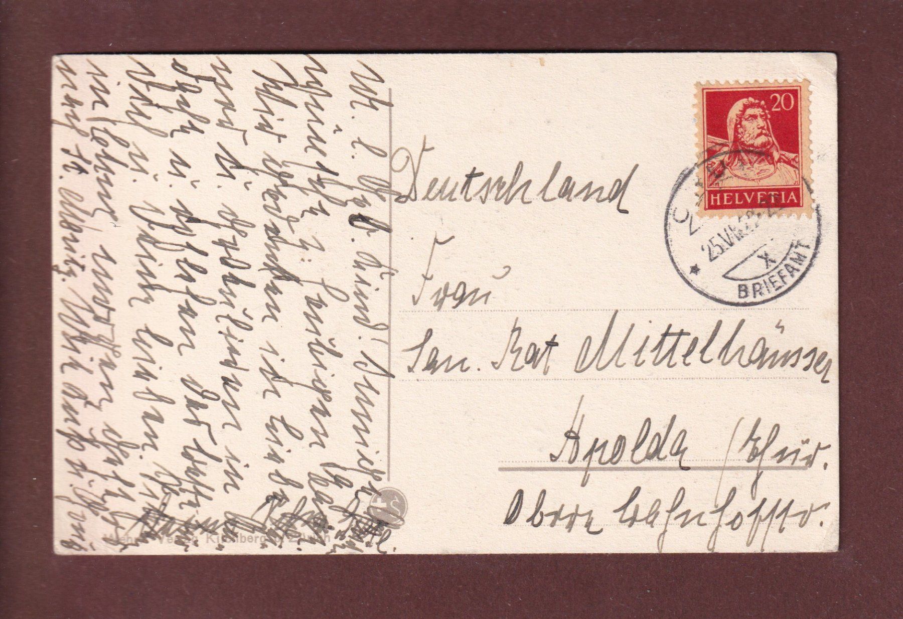 Cartoline postali: ST. MORITZ-BAD - 1929 – Usato da Pully venduto da nicecards 1