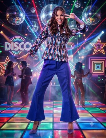 🥳 Kostüm „Disco Queen“ - M - 🕺💃 70er / 80er Look