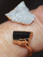 Ring F-888 – Turmalin & Bergkristall – Grössenverstellbar