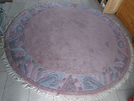 Runder Orientteppich, Nepal, Indien, 244 cm, NP 2956.- Top!