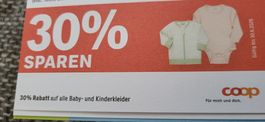 Coop Baby/Kinder 30% Rabatt Gutschein, gültig bis 30.06.2026