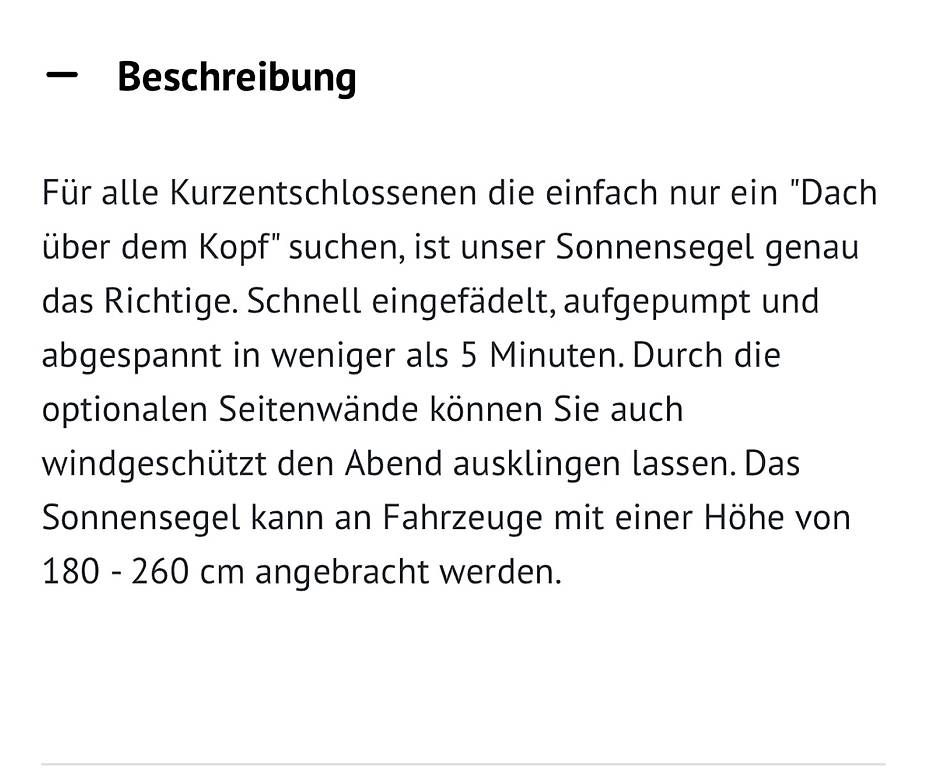 Verande & Tende da sole: Vorzelt  Camper Sonnenschutz – Usato da Gerzensee venduto da ettigirbs 2