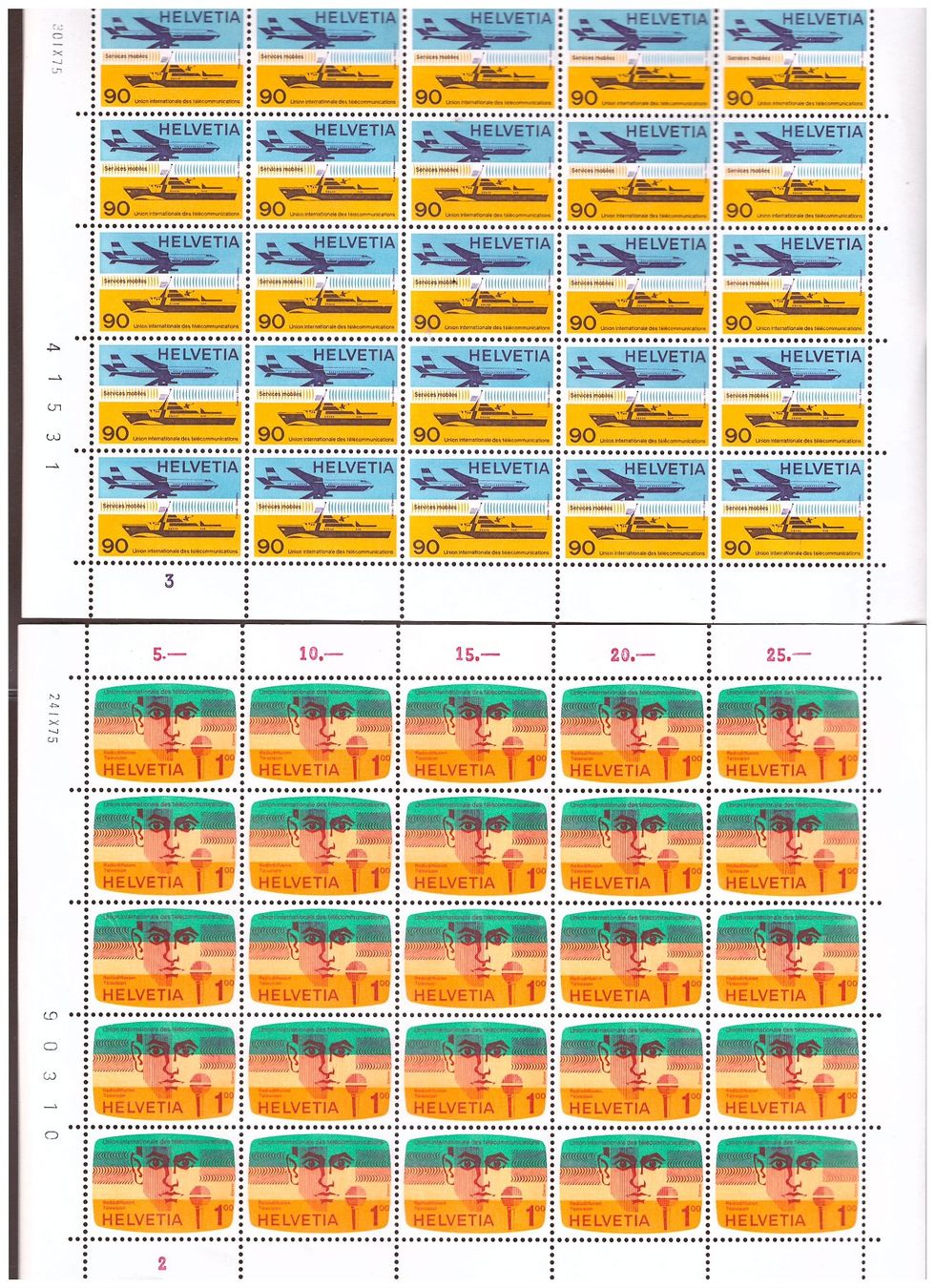 Tous les timbres: AEMTERMARKEN POSTFRISCH – Neuf (Voir description) à Dübendorf par Piero2
