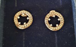 Rosegold Ohrstecker, 585 Gold mit Diamanten, neuwertig!