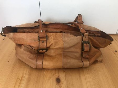 Ledertasche in hellbraun