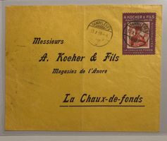 seltene KOCHER - Briefmarke 3a Brief ! Rarität...