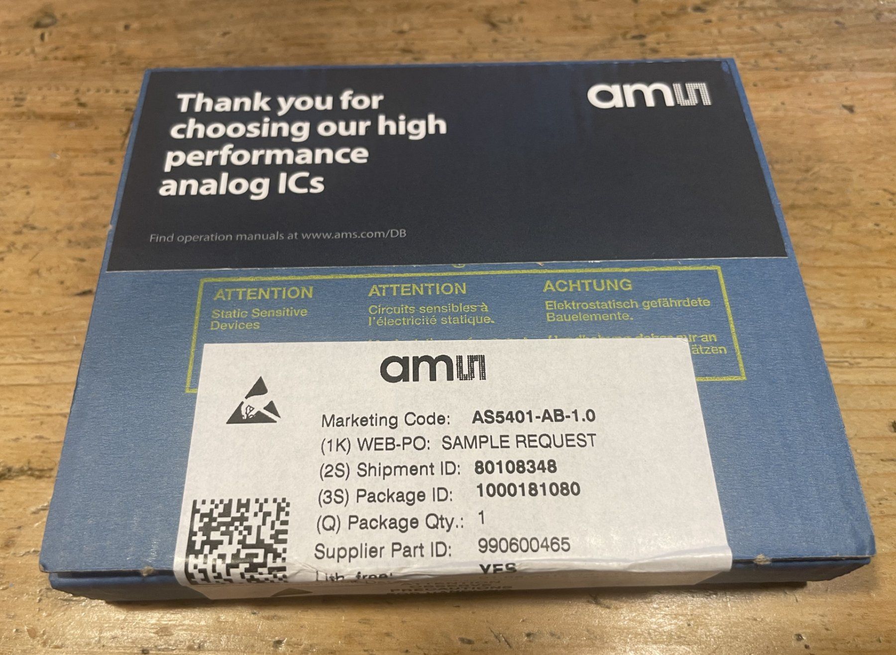 Componenti elettronici: AMS AS5410 3D-Hall Absolute Linear Position Sensor Demo Kit – Nuovo e nell'imballaggio originale da Hinwil venduto da RomRay 5