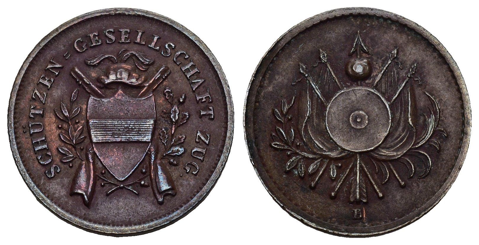 Medaillen: Zug 1869 – Gebraucht aus Bern von numismatictops