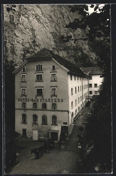 Cartoline postali: Bad Pfäfers, Hotel Bad Pfäfers an der  – Usato da Berlin venduto da bartko-reher