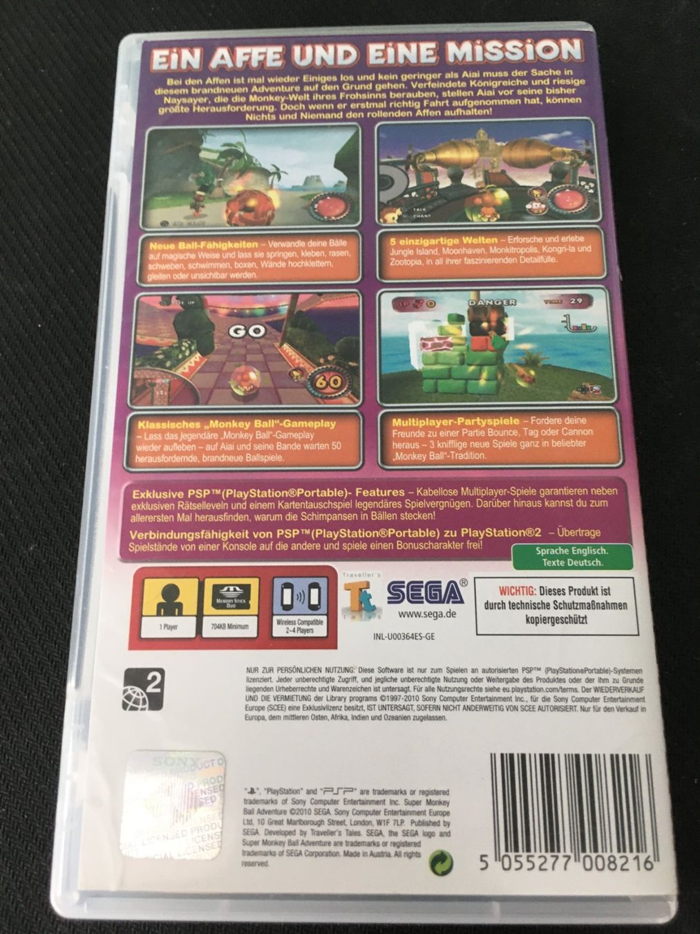 Sony Spiele: Super Monkey Ball Adventure für PSP – Gebraucht aus St.Gallen von MedienJoe 1