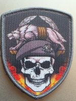 Grenadier Abzeichen Badge Skul Stoff neu mit Klett