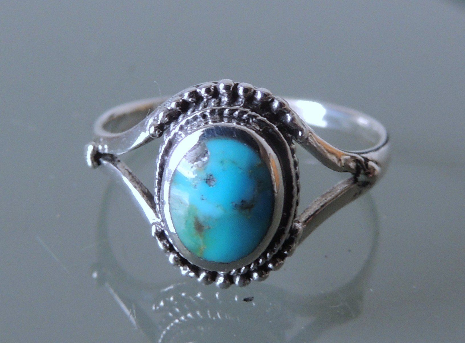 Anelli: Silber 925 Türkis Fingerring Gr. 59 – Nuovo e nell'imballaggio originale da Waldenburg venduto da schaller707