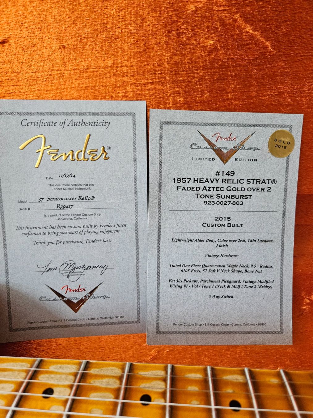 Fender Strumenti musicali: Fender Stratocaster CS 1957 Limited Edition – Usato da pieterlen venduto da AntonelloGuitars 2