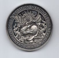 (141) Genf Schützenmedaille 1896 silber gross
