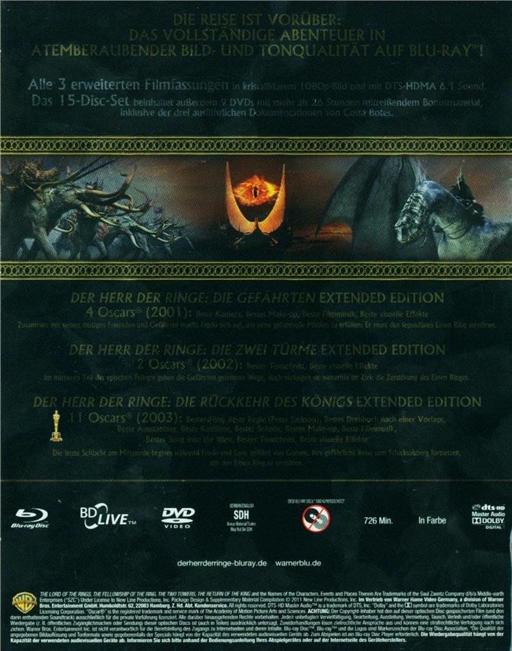 Tutti i DVDs: Der Herr der Ringe Trilogie/Extended Edition/15-Discs/Boxset – Usato da Volketswil venduto da cinephilia 2